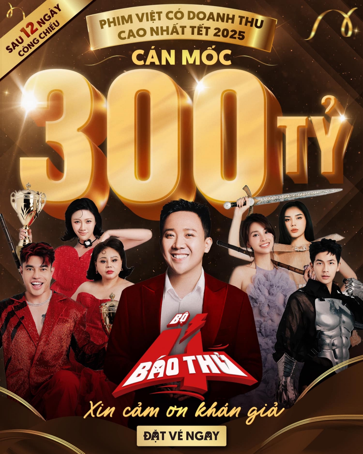 Bộ tứ báo thủ cán mốc doanh thu 300 tỷ đồng sau 12 ngày công chiếu