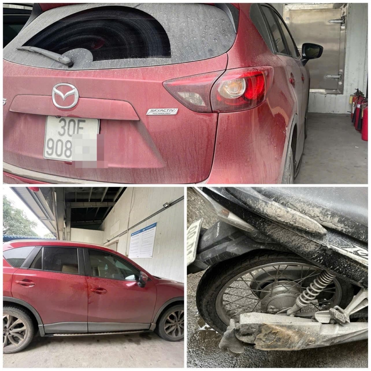 Chiếc xe Mazda CX5 trong vụ việc