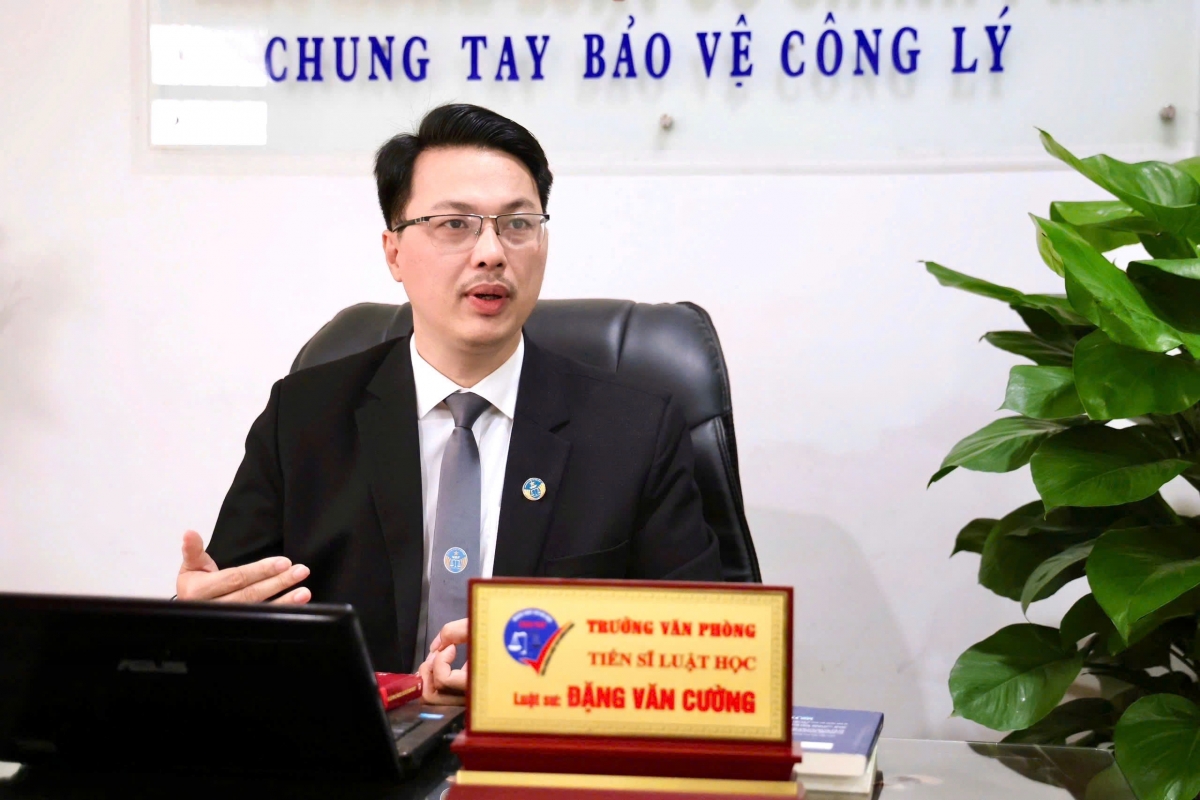 Luật sư Đặng Văn Cường, trưởng đại diện Văn phòng Luật Chính pháp