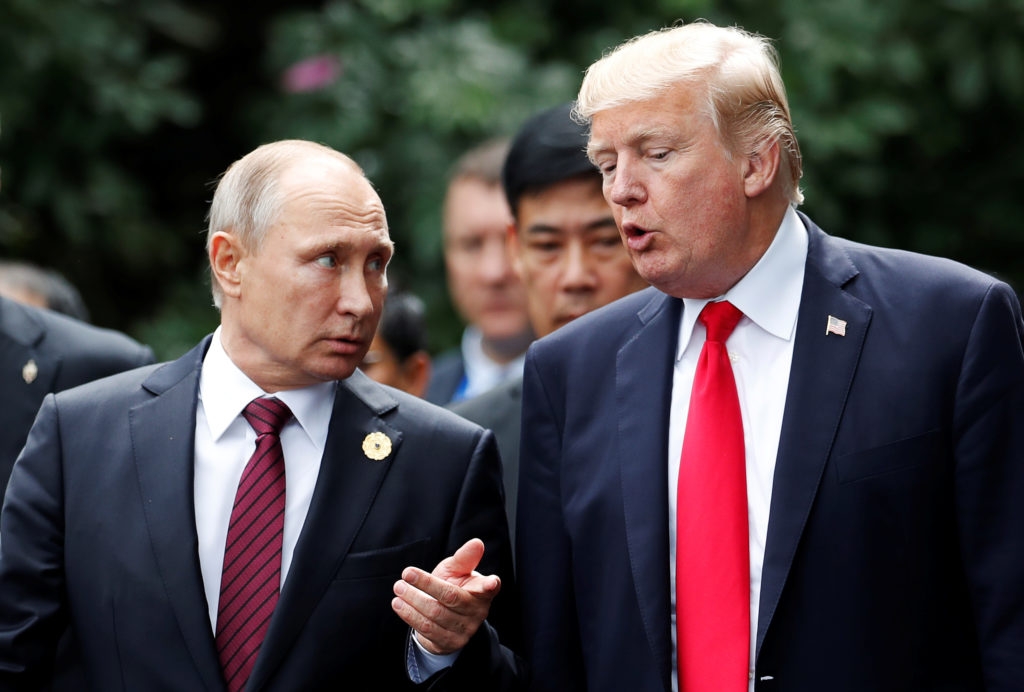 Tổng thống Mỹ Donald Trump và Tổng thống Nga Vladimir Putin. Ảnh: Reuters