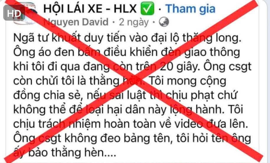 Thông tin lan truyền trên một số mạng xã hội là tin giả.