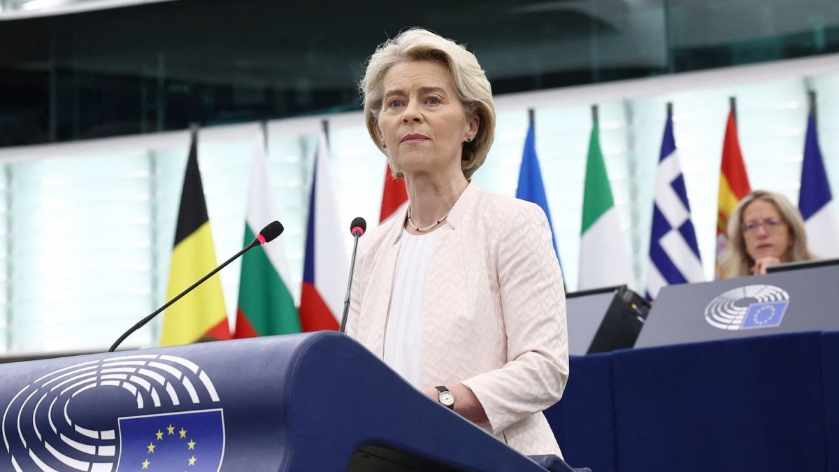 Chủ tịch Ủy ban châu Âu Usurla Von de Leyen. Ảnh: Getty