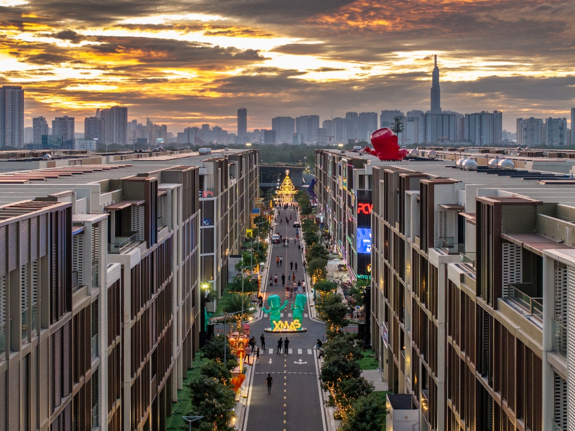 Một góc phân khu SOHO tại The Global City