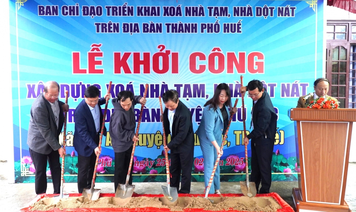Khởi công xoá nhà tạm, nhà dột nát trên địa bàn huyện Phú Lộc, thành phố Huế