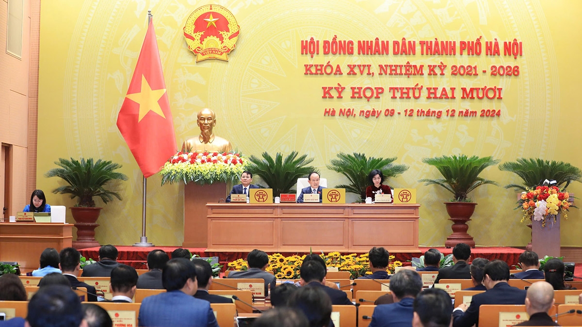 Kỳ họp thứ 20 HĐND thành phố Hà Nội tháng 12/2024. (Ảnh minh họa)