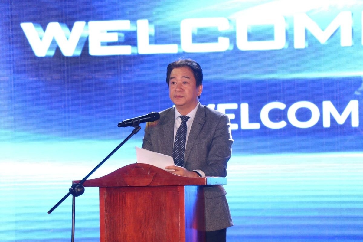 Ông Nguyễn Long Biên, phó Chủ tịch UBND tỉnh Ninh Thuận phát biểu tại sự kiện đón các thí sinh. Ảnh: BTC