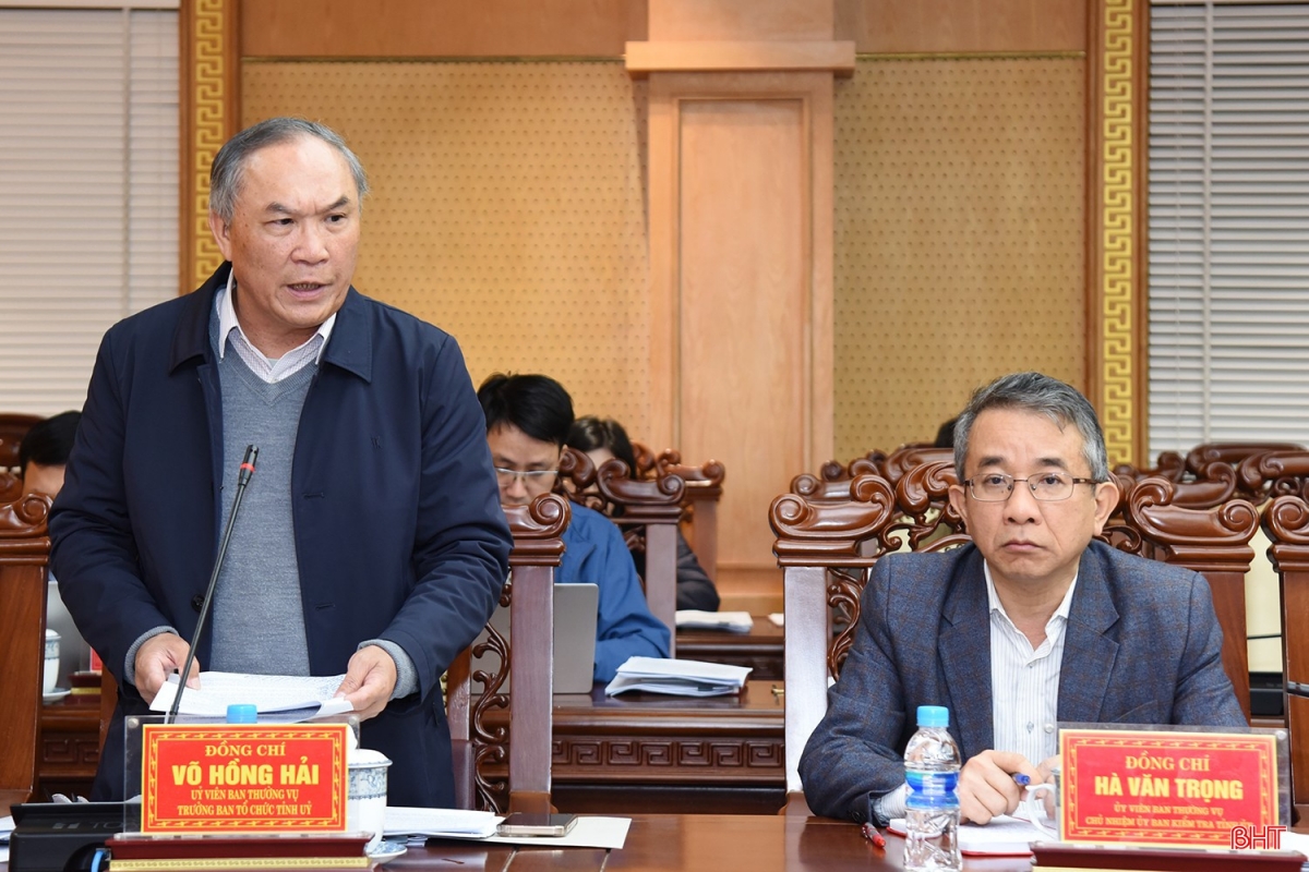 Ông Võ Hồng Hải, Trưởng Ban Tổ chức Tỉnh ủy Hà Tĩnh. Ảnh: BHT