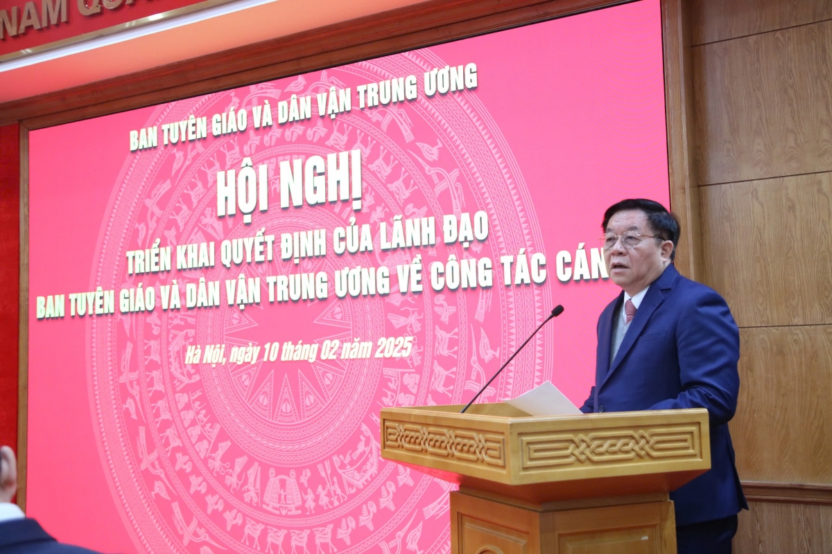 Trưởng Ban Tuyên giáo và Dân vận Trung ương Nguyễn Trọng Nghĩa phát biểu