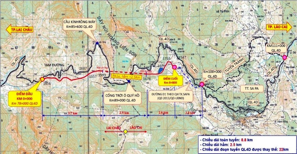 Phối cảnh hướng tuyến dự án Hầm đường bộ Hoàng Liên