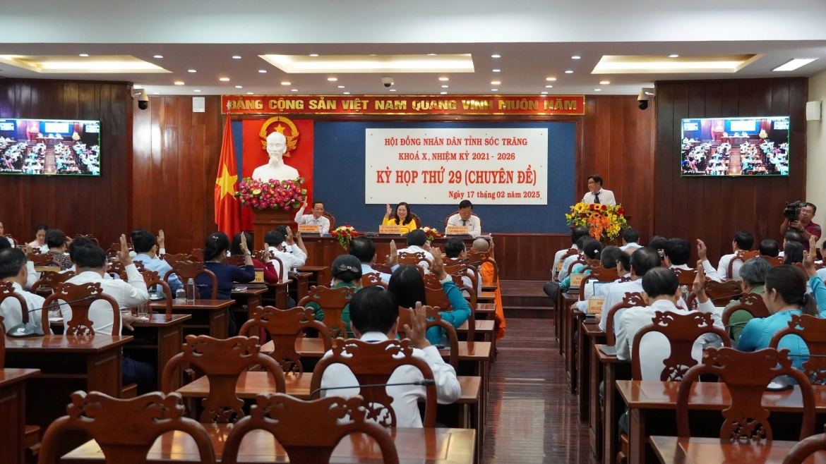 Quang cảnh kỳ họp thứ 29 HĐND tỉnh Sóc Trăng