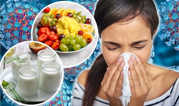 Nhiều thực phẩm dễ tìm nhưng phòng cúm cực hiệu quả. Ảnh: Daily Express