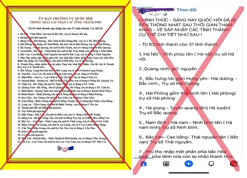 Thông tin giả lan truyền trên mạng xã hội mấy ngày gần đây (Ảnh chụp màn hình)