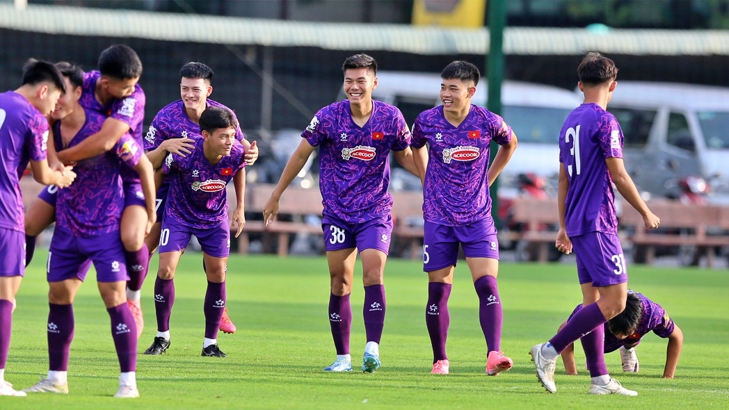 U22 Việt Nam tham dự giải giao hữu U22 quốc tế CFA Team China 2025 (Ảnh: VFF)