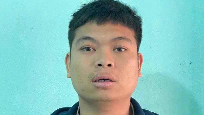 Đối tượng Nguyễn Thọ Đức tại cơ quan công an. Ảnh: Công an Thanh Hóa