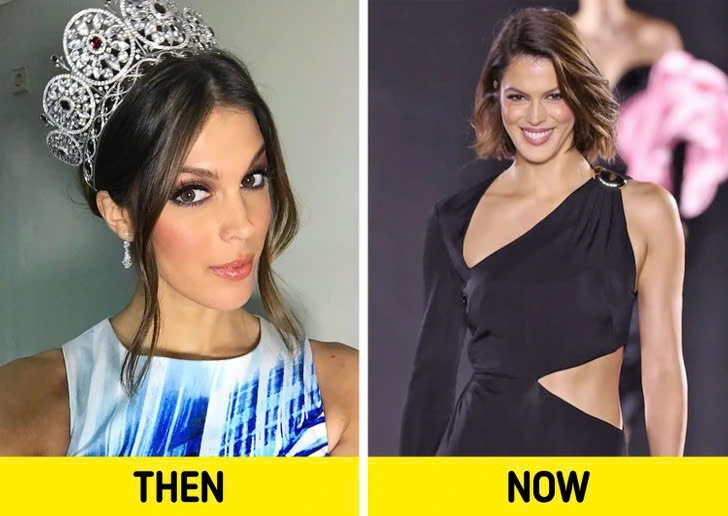 Iris Mittenaere, Miss Universe 2016: Iris Mittenaere sinh năm 1993, là người đẹp thứ 2 của Pháp đăng quang Hoa hậu Hoàn vũ sau Christiane Martel giành vương miện Miss Universe 1953. Iris Mittenaere được đánh giá là người vẻ đẹp cổ điển, đậm chất quý tộc, khả năng ứng xử tốt. Hiện, Iris hoạt động mạnh trong vai trò người mẫu tại Pháp. Năm 2021, cô làm giám khảo cuộc thi Miss Universe ở Israel.