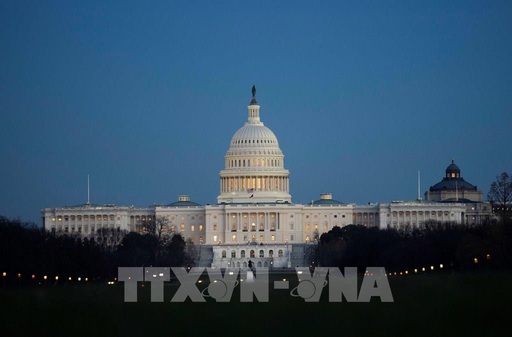 Tòa nhà Quốc hội Mỹ tại Washington, DC. (Ảnh: TTXVN)
