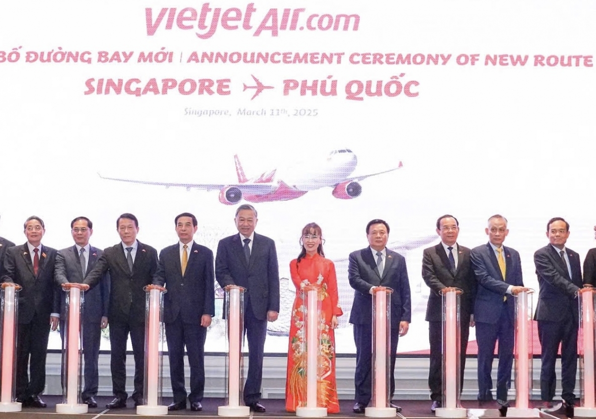 Lễ công bố đường bay Vietjet mới kết nối Singapore và Phú Quốc