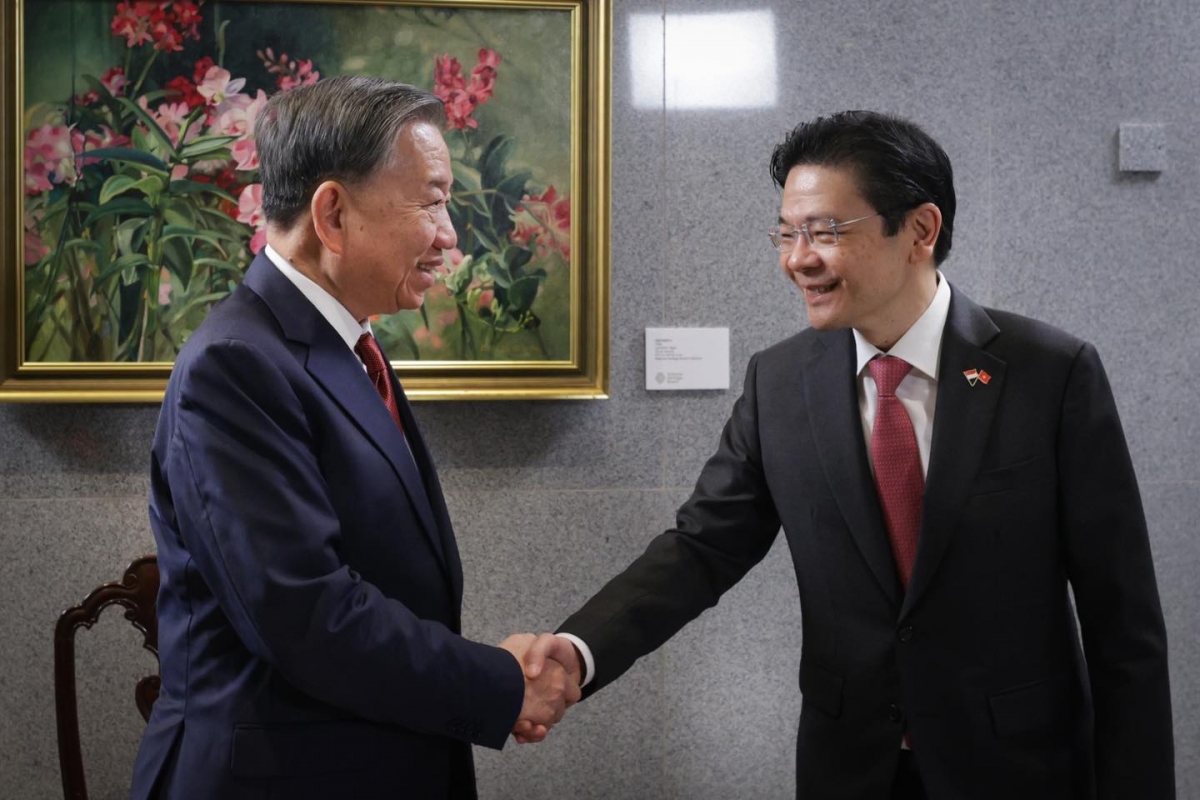 Hình ảnh cuộc gặp được đăng tải trên trang cá nhân của ông Lawrence Wong (Ảnh: FB Lawrence Wong)