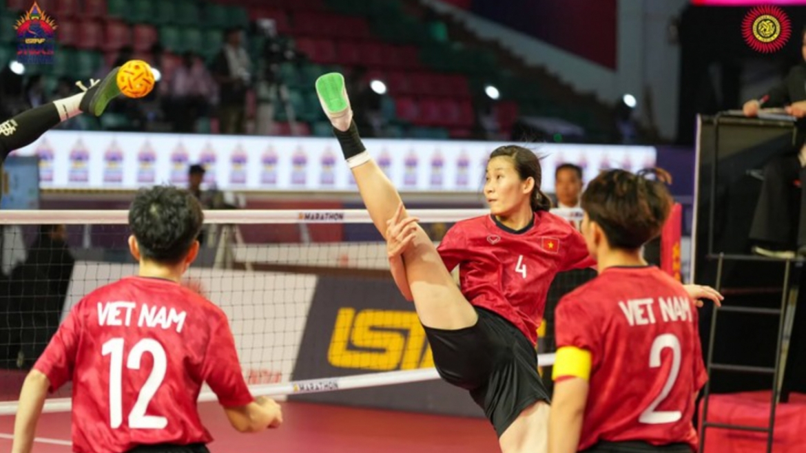 Cầu mây Việt Nam lần đầu giành huy chương vàng tại World Cup (Ảnh: Sepaktakraw india)