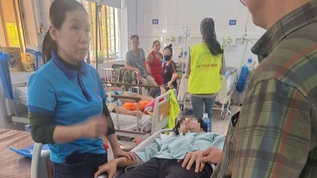 Em T. nhập viện sau khi bị nhóm đối tượng đánh vào đầu