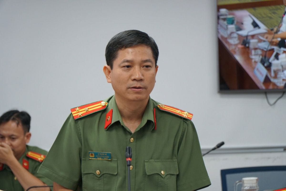Thượng tá Lê Mạnh Hà, Phó Trưởng Phòng Tham mưu- Công an TP.HCM (ảnh:A.N)