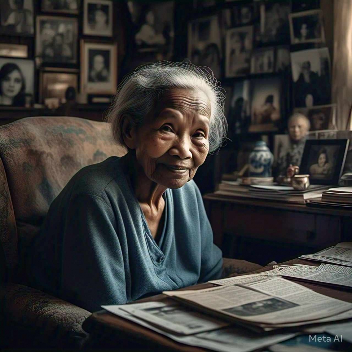 Tôi thương mẹ tôi ở quê xa cả mấy trăm cây số lại chỉ có một mình. (Ảnh minh họa: AI)