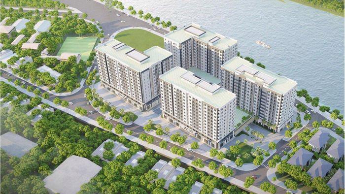 Phối cảnh dự án Nhà ở xã hội khu bờ tả sông Hồng đang triển khai tại Lào Cai