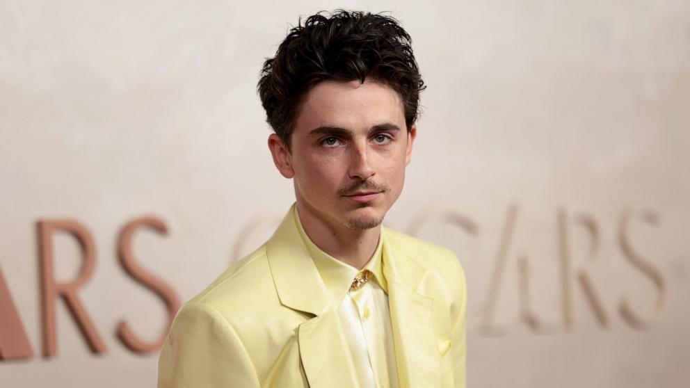 Chalamet, ngôi sao của "A Complete Unknown", xuất hiện trên thảm đỏ trong bộ vest toàn màu vàng. Nam diễn viên nhận đề cử Oscar ở hạng mục Nam diễn viên chính xuất sắc nhất cho vai diễn biểu tượng văn hóa Bob Dylan trong bộ phim tiểu sử kể về những năm tháng đầu đời của nhạc sĩ này. "A Complete Unknown" được đề cử tổng cộng 8 hạng mục.