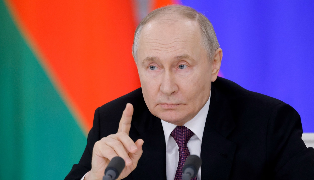 Tổng thống Nga Putin phát biểu tại Điện Kremlin hôm 13/3 (Ảnh: Reuters)