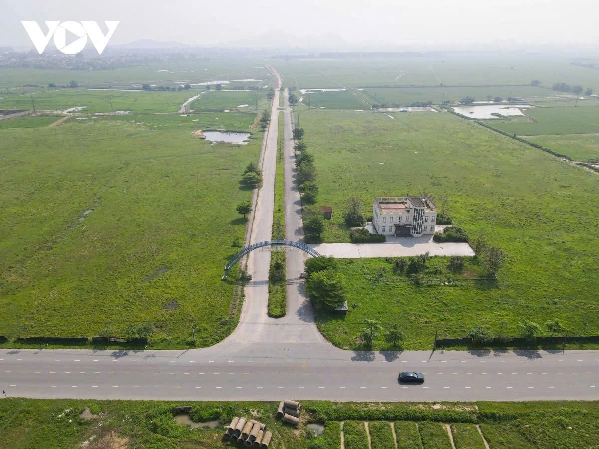 Toàn cảnh dự án Nhân Hòa - Phương Liễu trên địa bàn thị xã Quế Võ, tỉnh Bắc Ninh chậm tiến độ sau nhiều năm triển khai