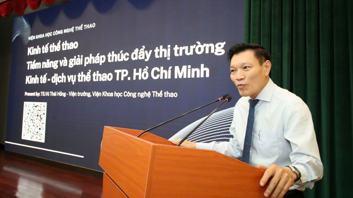 TS. Vũ Thái Hồng, Viện trưởng Viện Khoa học công nghệ thể thao (ảnh: H.L)