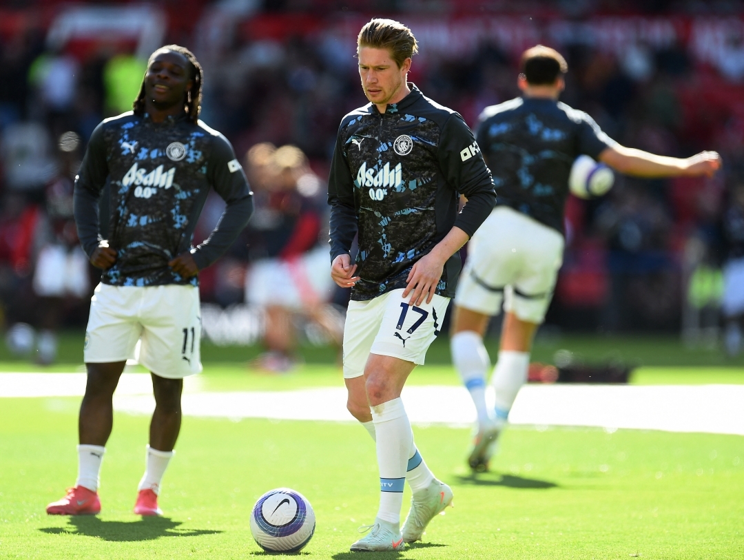 Kevin de Bruyne thi đấu trận derby Manchester cuối cùng trong sự nghiệp (Ảnh: Reuters)
