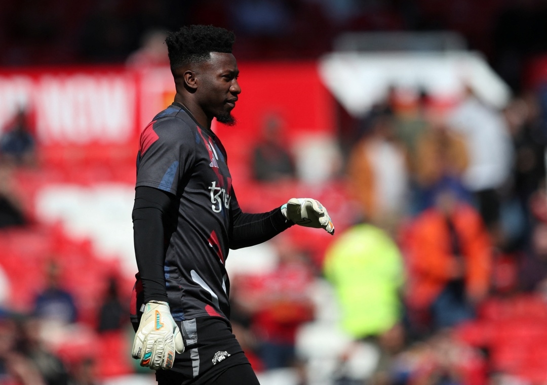 Thủ môn Onana trở lại đội hình xuất phát sau màn trình diễn khá ấn tượng ở Cúp C2 châu Âu giữa tuần (Ảnh: Reuters)