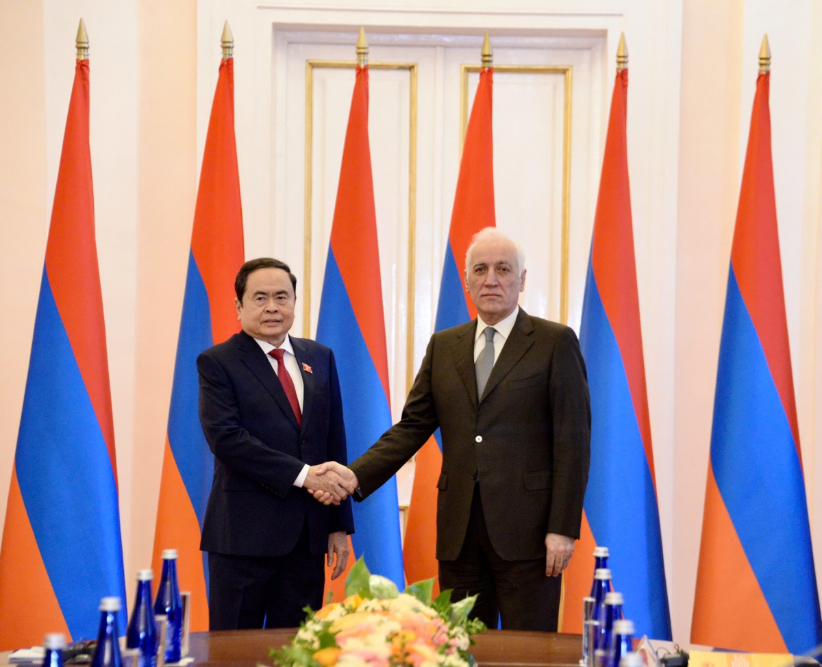 Chủ tịch Quốc hội Trần Thanh Mẫn đã hội kiến Tổng thống Armenia Vahagn Khachaturyan