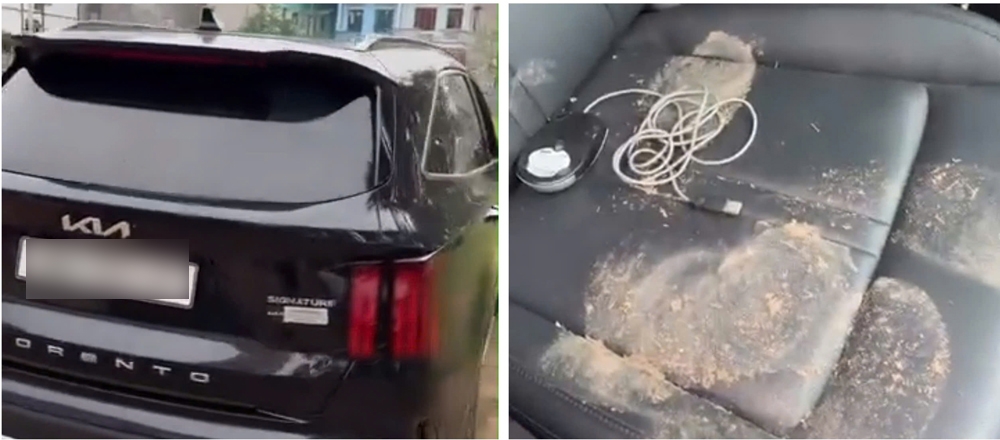 Một số xe có dấu hiệu bị lục tìm và lấy đi tài sản