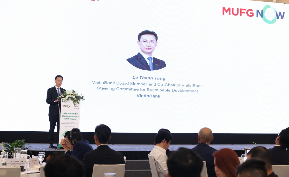 Ông Lê Thanh Tùng, Thành viên HĐQT VietinBank nhấn mạnh ESG không chỉ là một xu hướng, mà là cam kết, là tư duy và là hành động thực tiễn