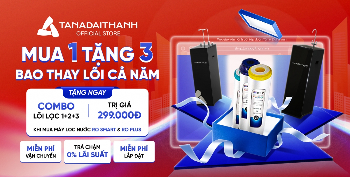 Mua 1 tặng 3 bao thay lõi cả năm