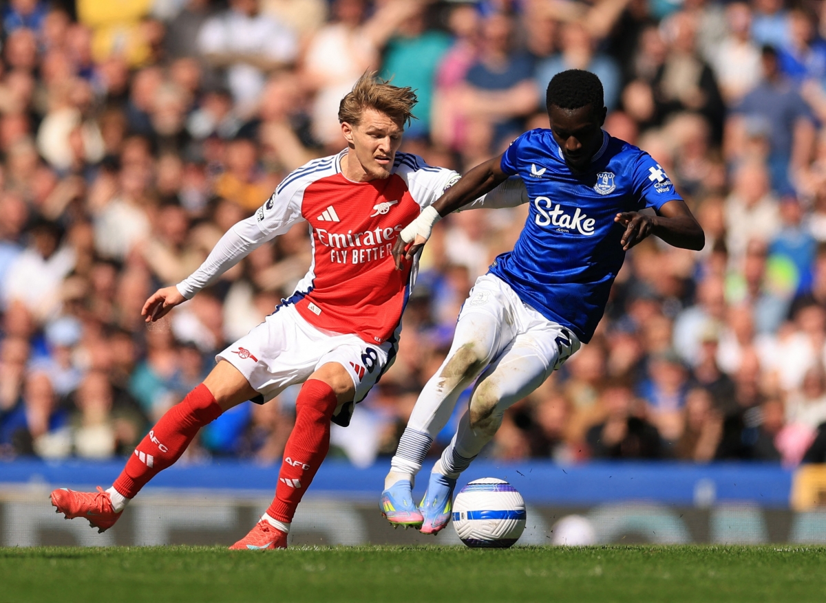 Hình ảnh trận Arsenal vs Everton cuối tuần qua. (Ảnh: Reuters). 