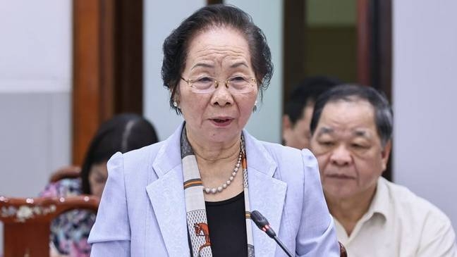 Bà Nguyễn Thị Doan, nguyên Phó Chủ tịch nước phát biểu