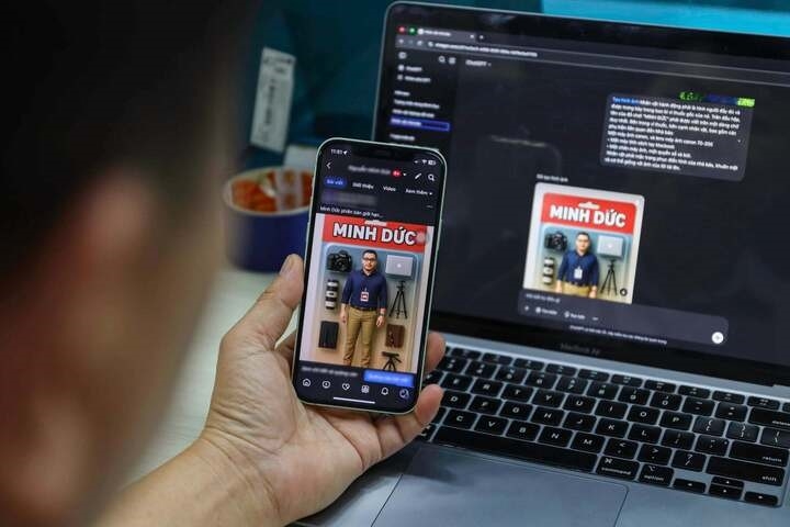 Người dùng sử dụng những câu lệnh để tạo ra "vỉ chân dung". (Ảnh: Minh Đức)