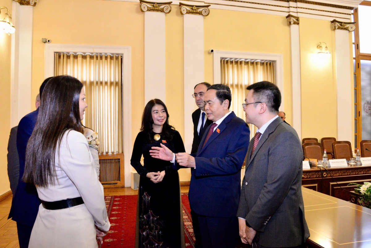 Chủ tịch Quốc hội Trần Thanh Mẫn khẳng định, Việt Nam luôn coi trọng quan hệ hữu nghị truyền thống và hợp tác nhiều mặt với Armenia.