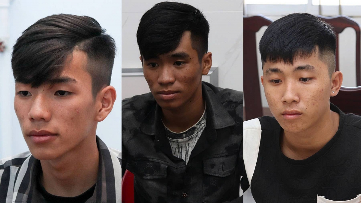 Các đối tượng Nguyễn Trần Trí Thành, Nguyễn Anh Tài và Nguyễn Việt Anh (từ trái qua)