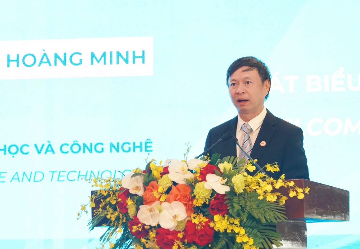 Thứ trưởng Bộ Khoa học và Công nghệ Hoàng Minh phát biểu tại sự kiện