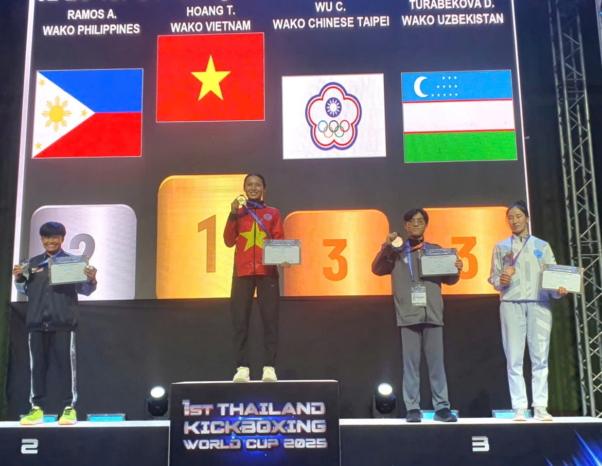 Hoàng Thị Thùy Giang giành đến 2 HCV. 