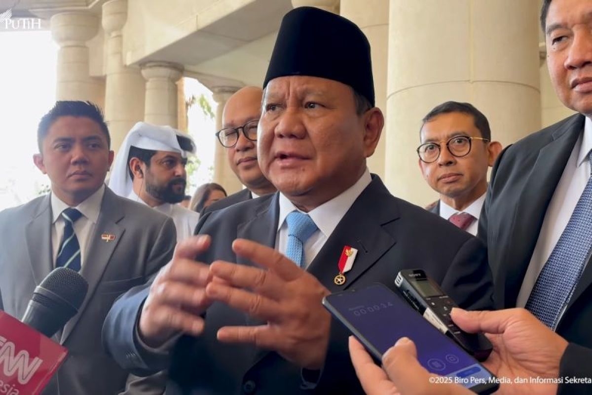 Tổng thống Indonesia Prabowo Subianto trong chuyến thăm Qatar. Nguồn ảnh: Antara