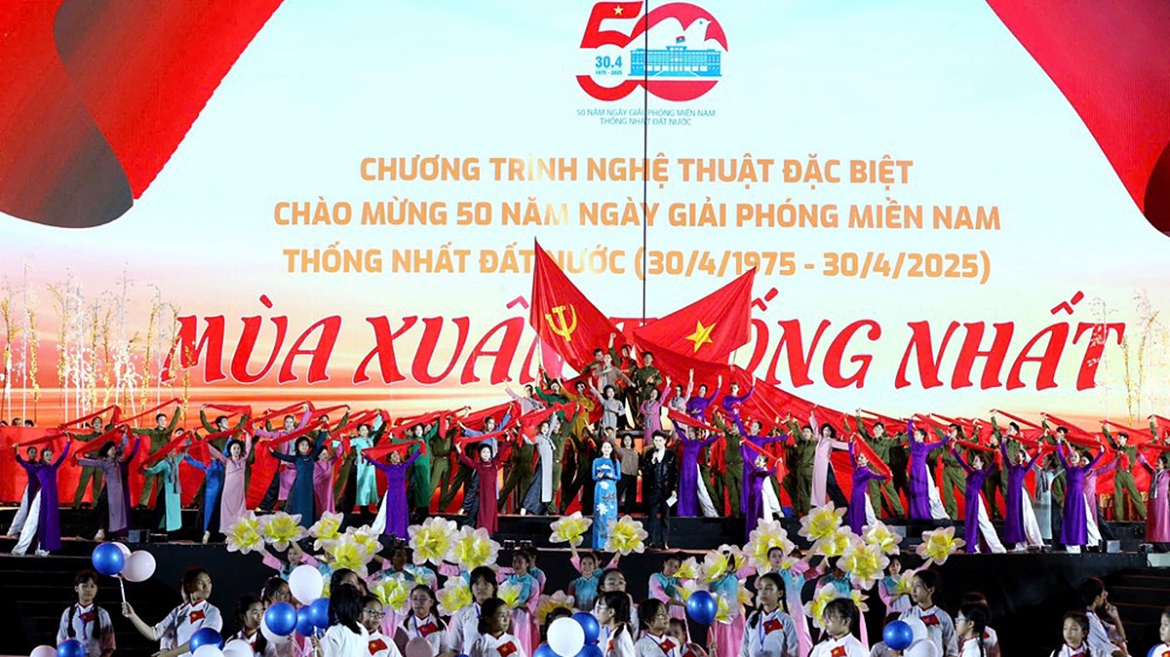 Hình ảnh tổng duyệt chương trình "Mùa xuân thống nhất"