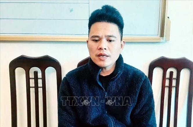 Đối tượng Tạ Nguyên Ngọc (sinh năm 1983, trú tại xã Mỹ Lộc, thành phố Nam Định) tại cơ quan điều tra.