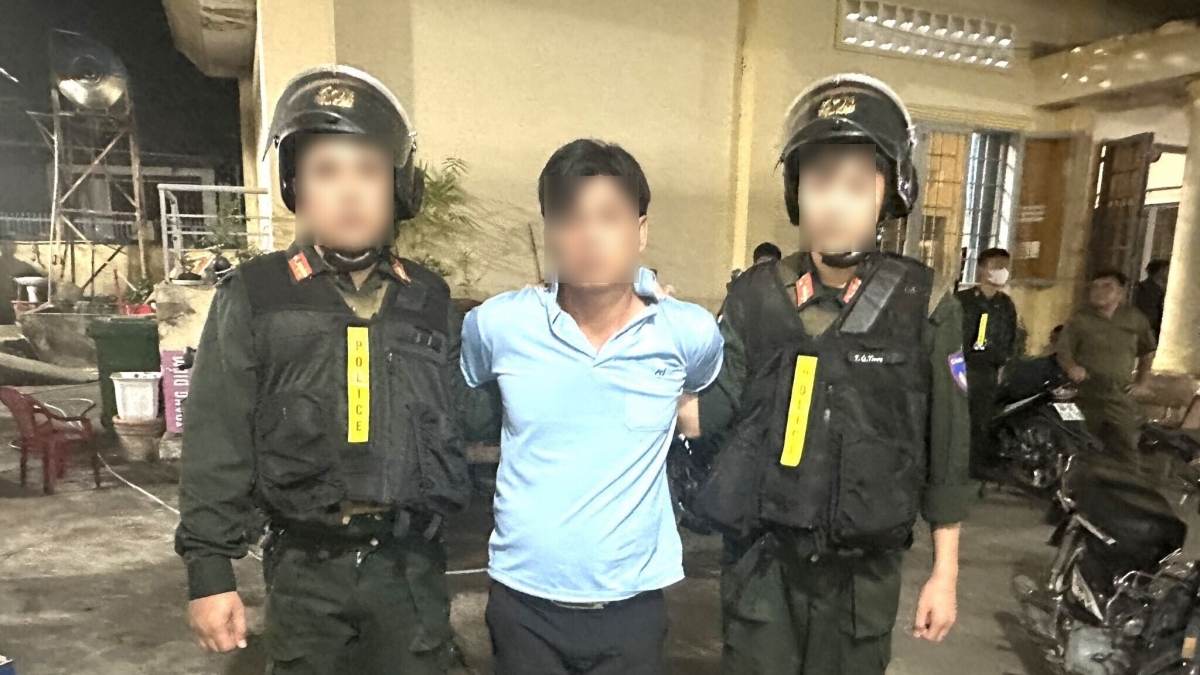 Đối tượng Ngô Tấn Việt bị bắt giữ (Ảnh: Công an tỉnh Đồng Nai)