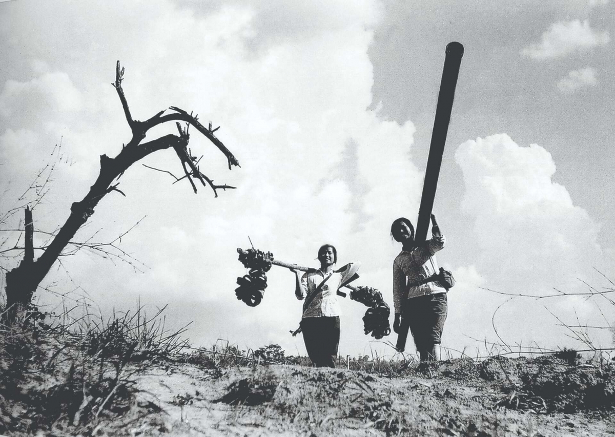 Các nữ chiến sỹ Trung đoàn 592 Anh hùng, Bộ Tư lệnh 559 vận chuyển đường ống xăng dầu, tháng 1/1972