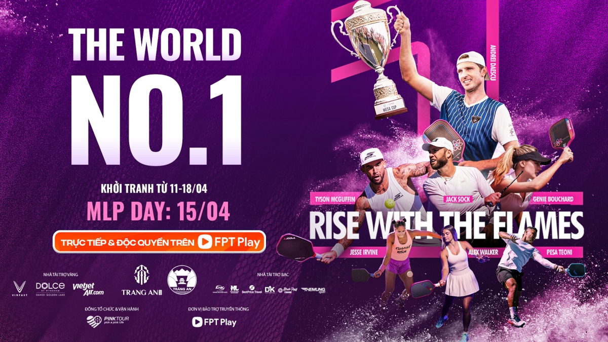 FPT Play độc quyền phát sóng sự kiện Pickleball “Rise with the Flames”.